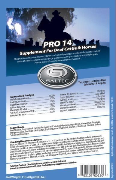 Pro 14 Supplement for Beef Cattle and Horses